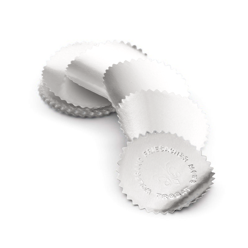 10 Siegeletiketten, Ø 55mm, silber