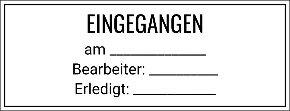 Vorschau der Vorlage 47x18 Eingangsstempel