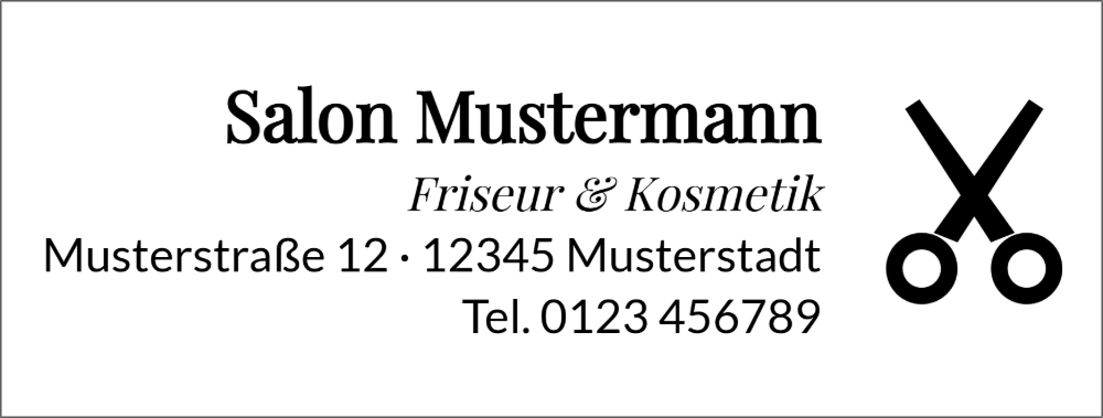 Vorschau der Vorlage 58x22 Friseursalon