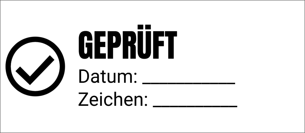 Vorschau der Vorlage 69x30 Geprüft