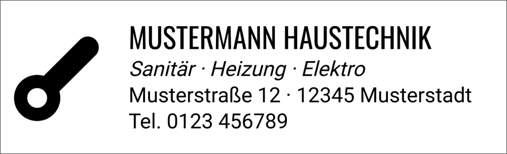 Vorschau der Vorlage 82x25 Handwerker