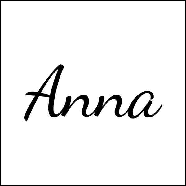 Vorschau der Vorlage 20x20 Name Schreibschrift
